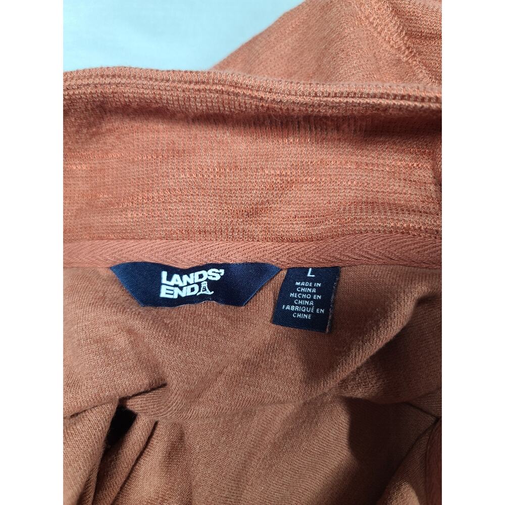Gorpcore Heritage Classic Lands' End 1/4 zip pullover jacket Size large orange - Picture 6 of 9